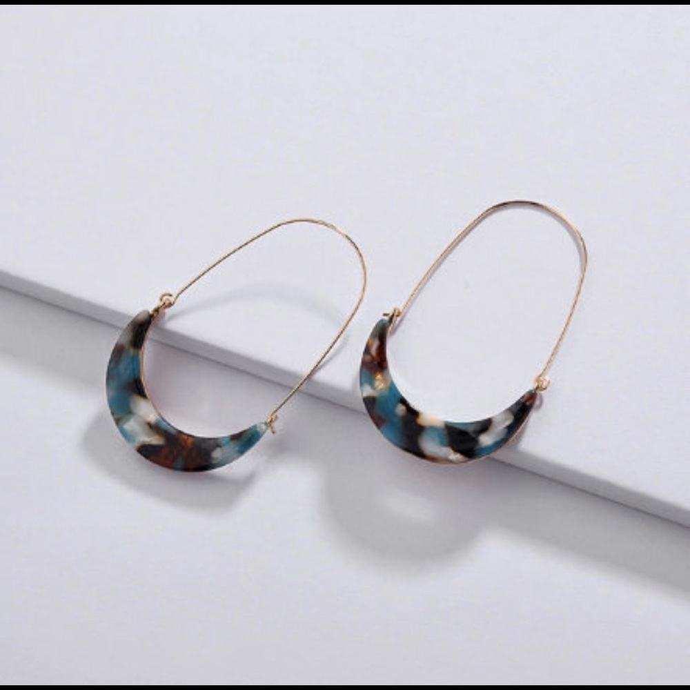 Crescent Acrylic Earrings